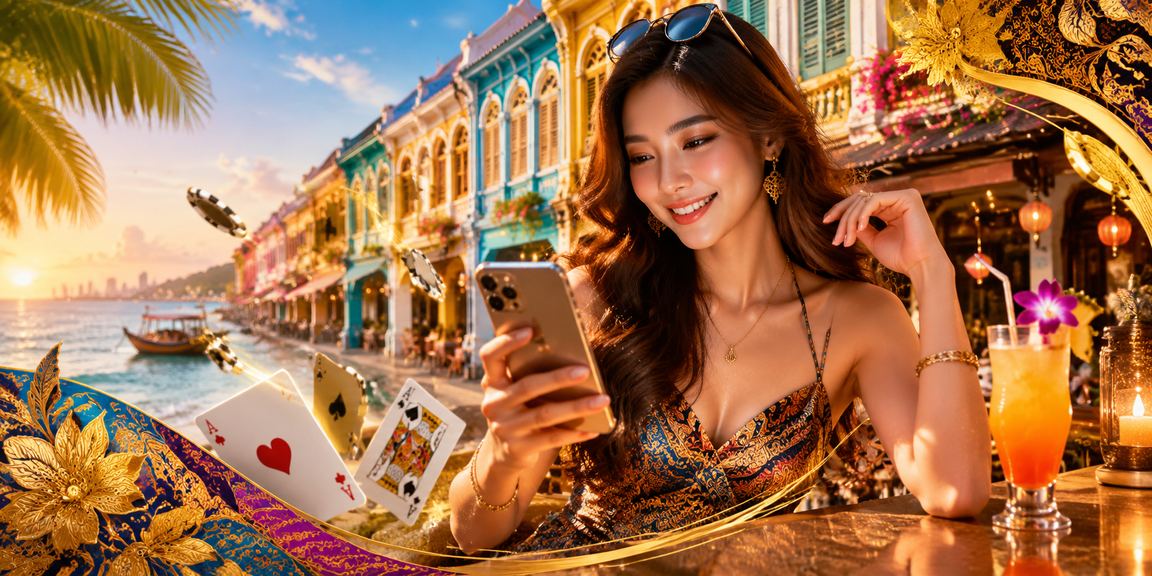Suasana permainan poker di Penang dengan corak batik tempatan